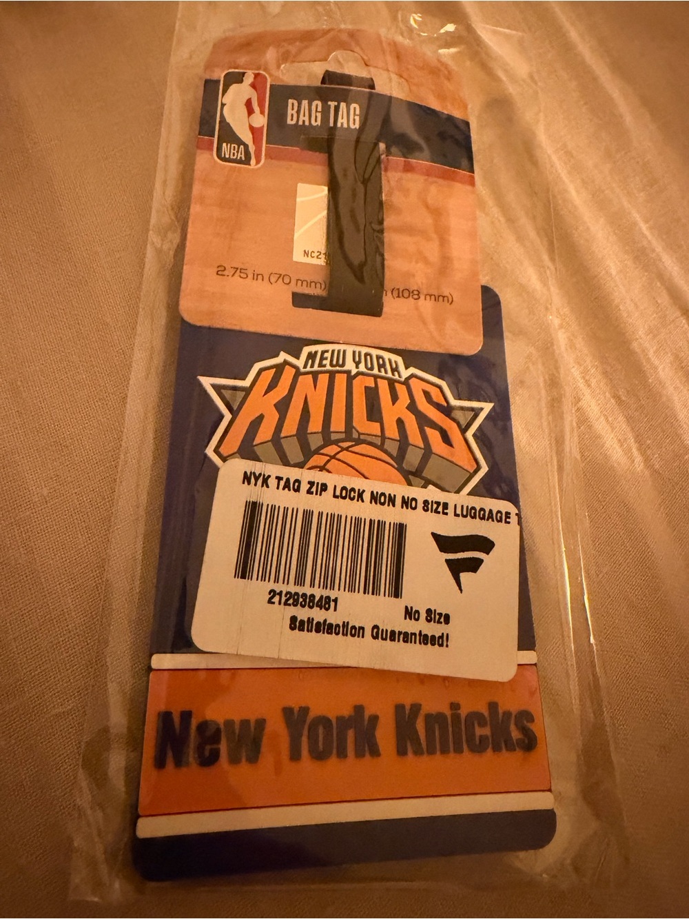 NBA New York Knicks Luggage Bag Tag - NEW Sealed